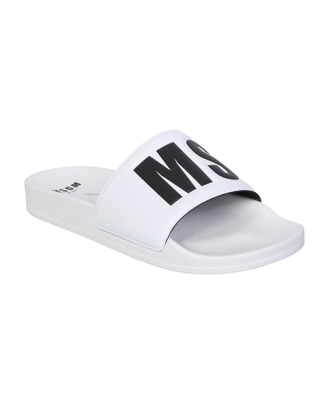 MSGM Front Logo White Slides - White