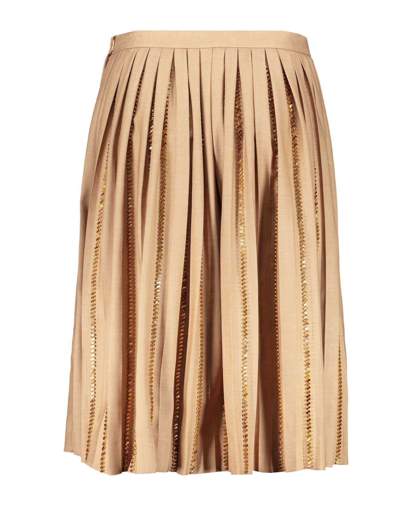 Burberry Pleated Skirt - brown