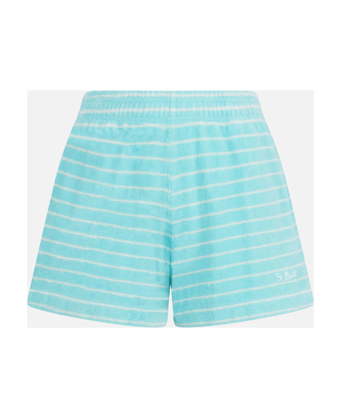 MC2 Saint Barth Woman Terry Pull Up Shorts Cate - GREEN