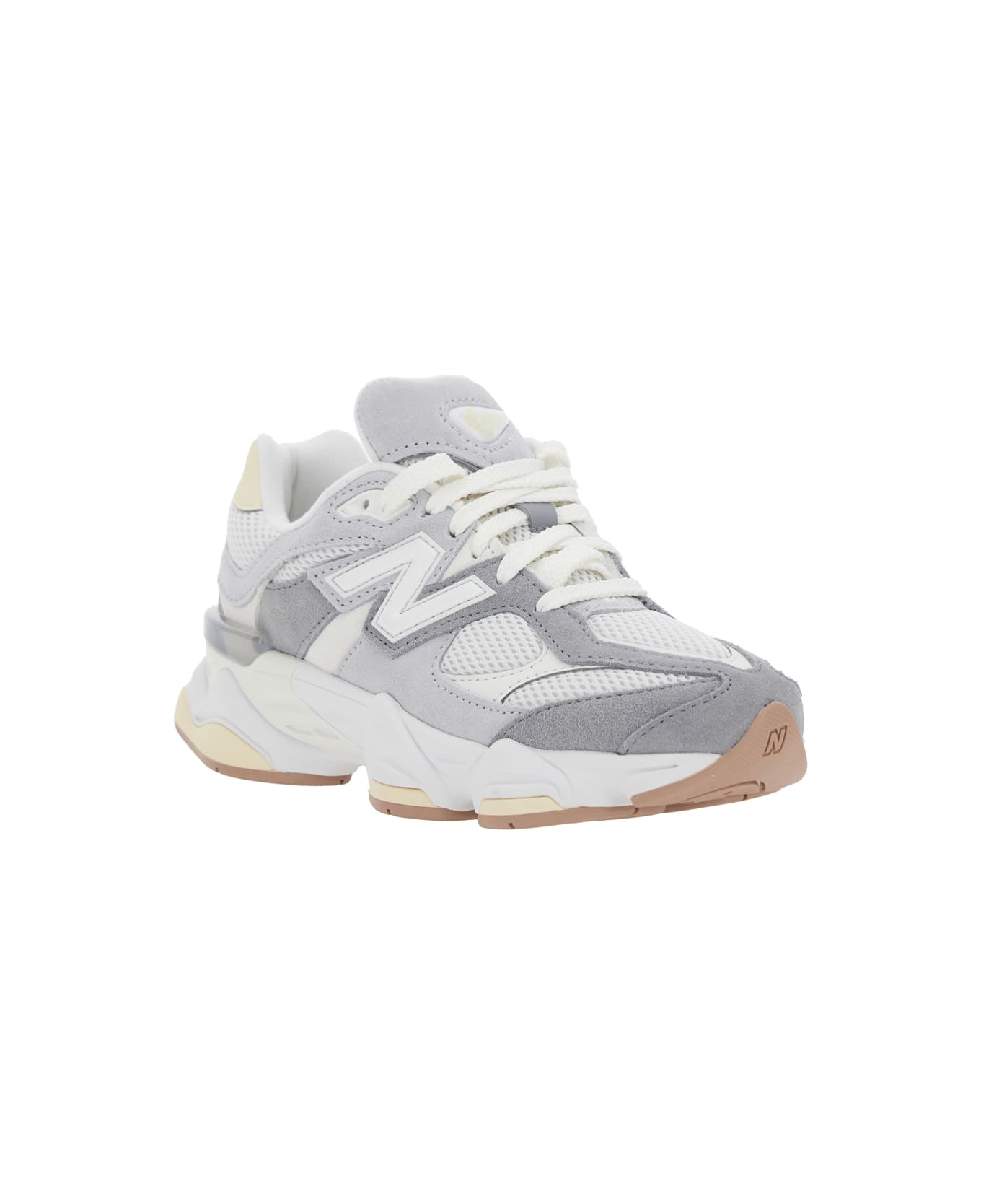 New Balance 
9060
 Grey Sneakers With Lateral Logo In Suede Unisex - Grey