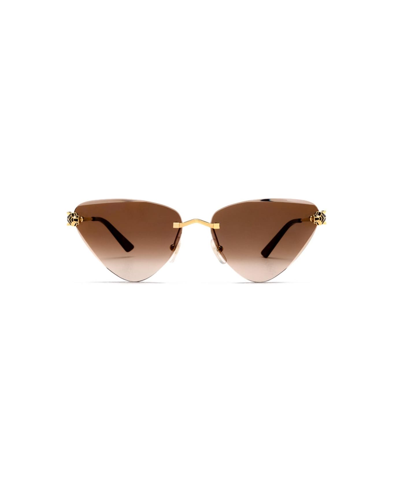 Cartier Eyewear Sunglasses - Oro/Marrone サングラス