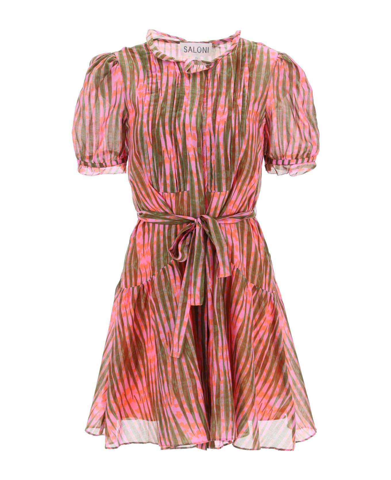 Saloni 'penny' Mini Shirt Dress - TIDE OLIVE (Fuchsia)