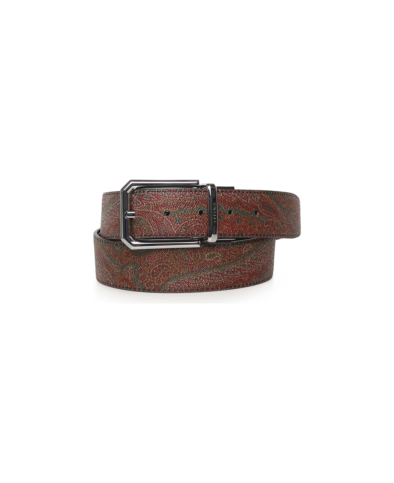 Etro Reversible Leather Belt - Brown/black