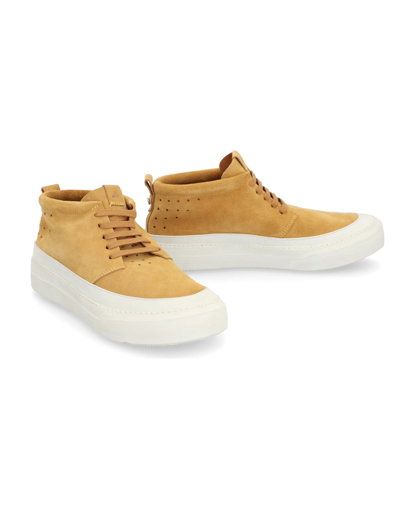 Volta Suede Mid-top Sneakers - Ocher