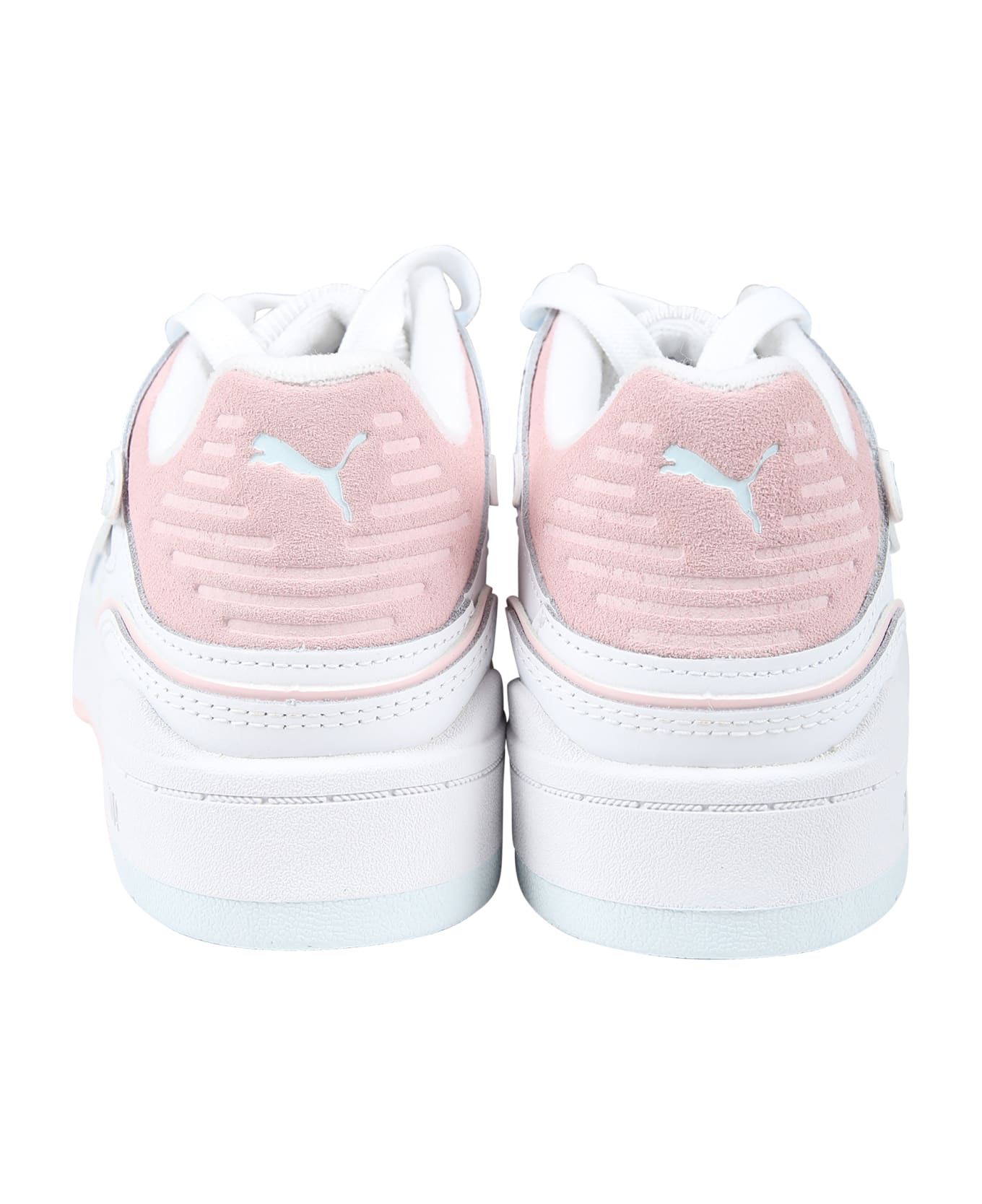 Puma White Slipstream Bball Jr Sneakers For Girl - White シューズ