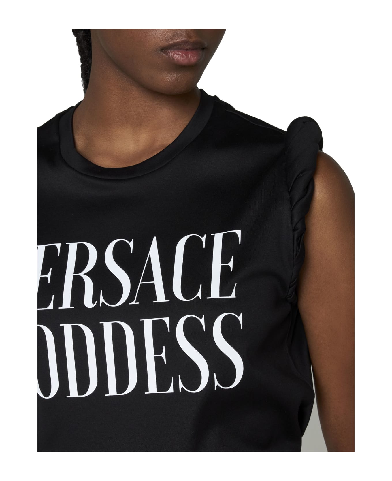Versace Printed Cotton T-shirt - black Tシャツ