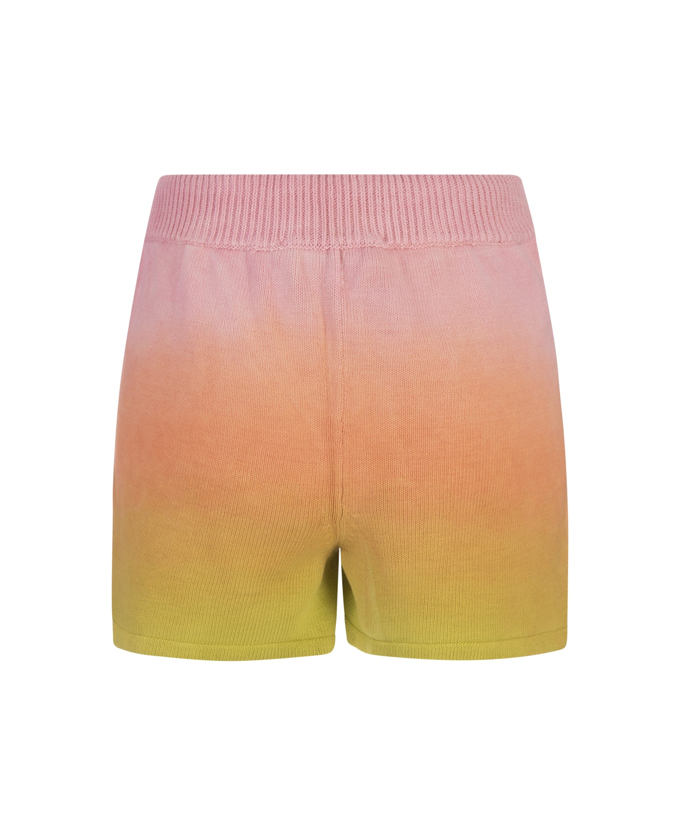 Barrow Multicoloured Knitted Shorts With Degradé Effect - Multicolour