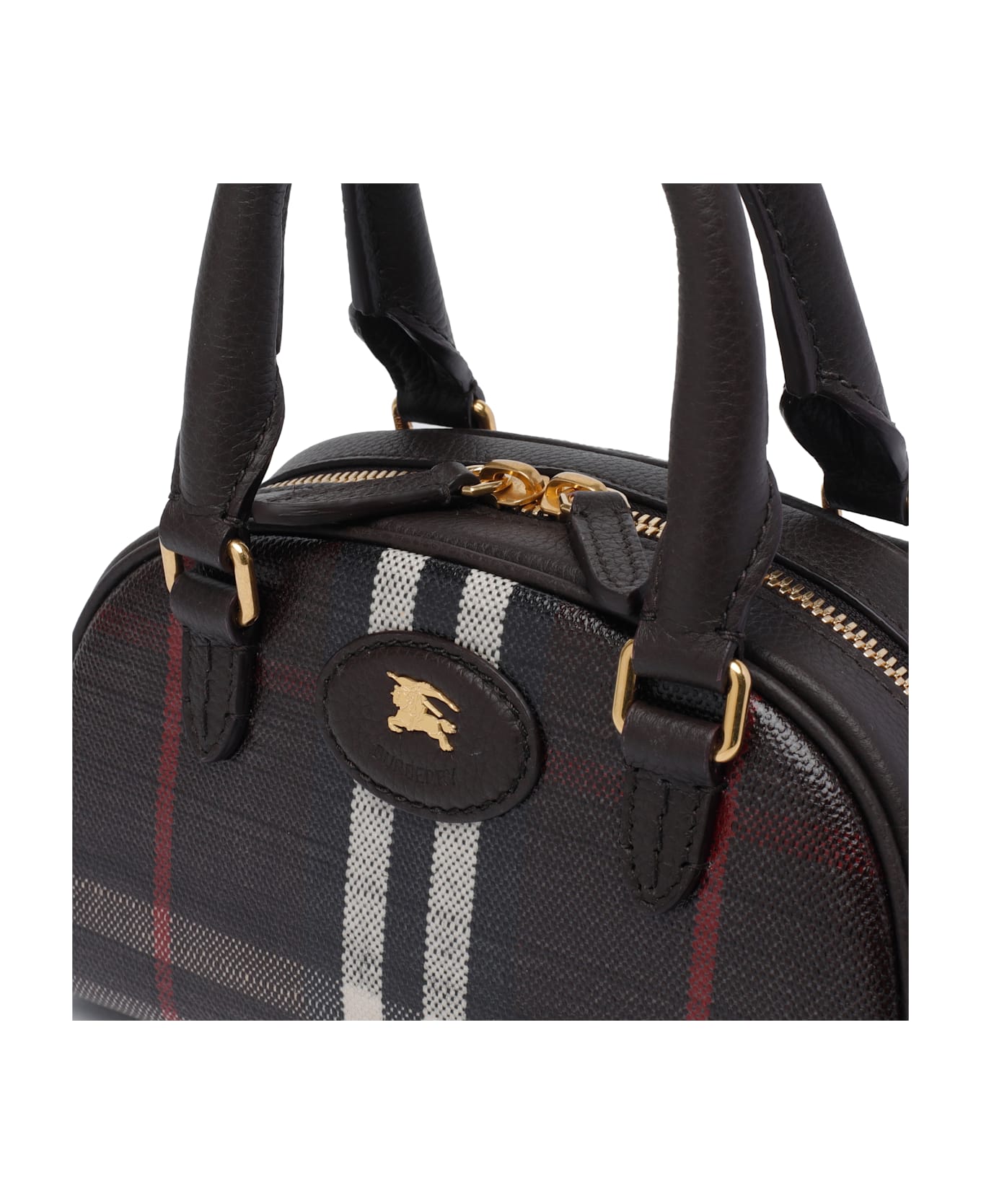 Burberry Mini Highlands Bowling Bag - Purple