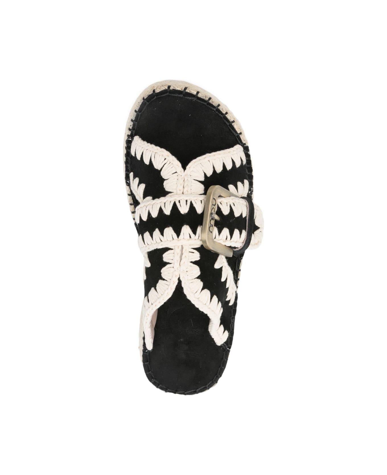 Mou Jute Sandals - Black