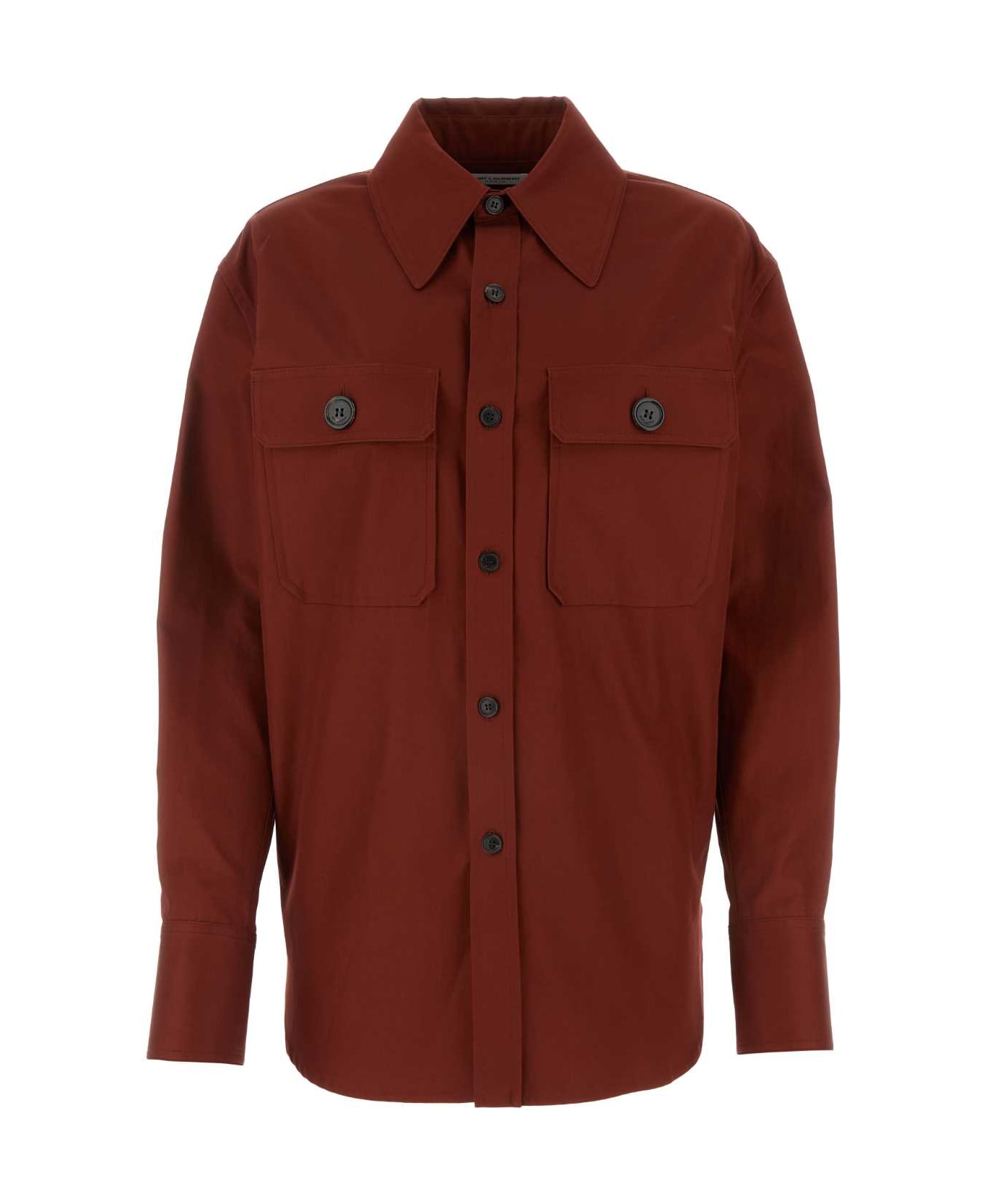 Saint Laurent Tiziano Red Cotton Shirt - ROUGEFONCE