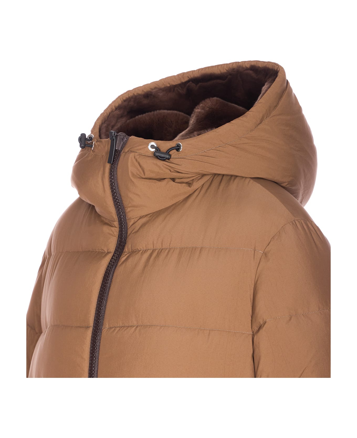 Yves Salomon Reversible Doudoune Down Jacket - Brown