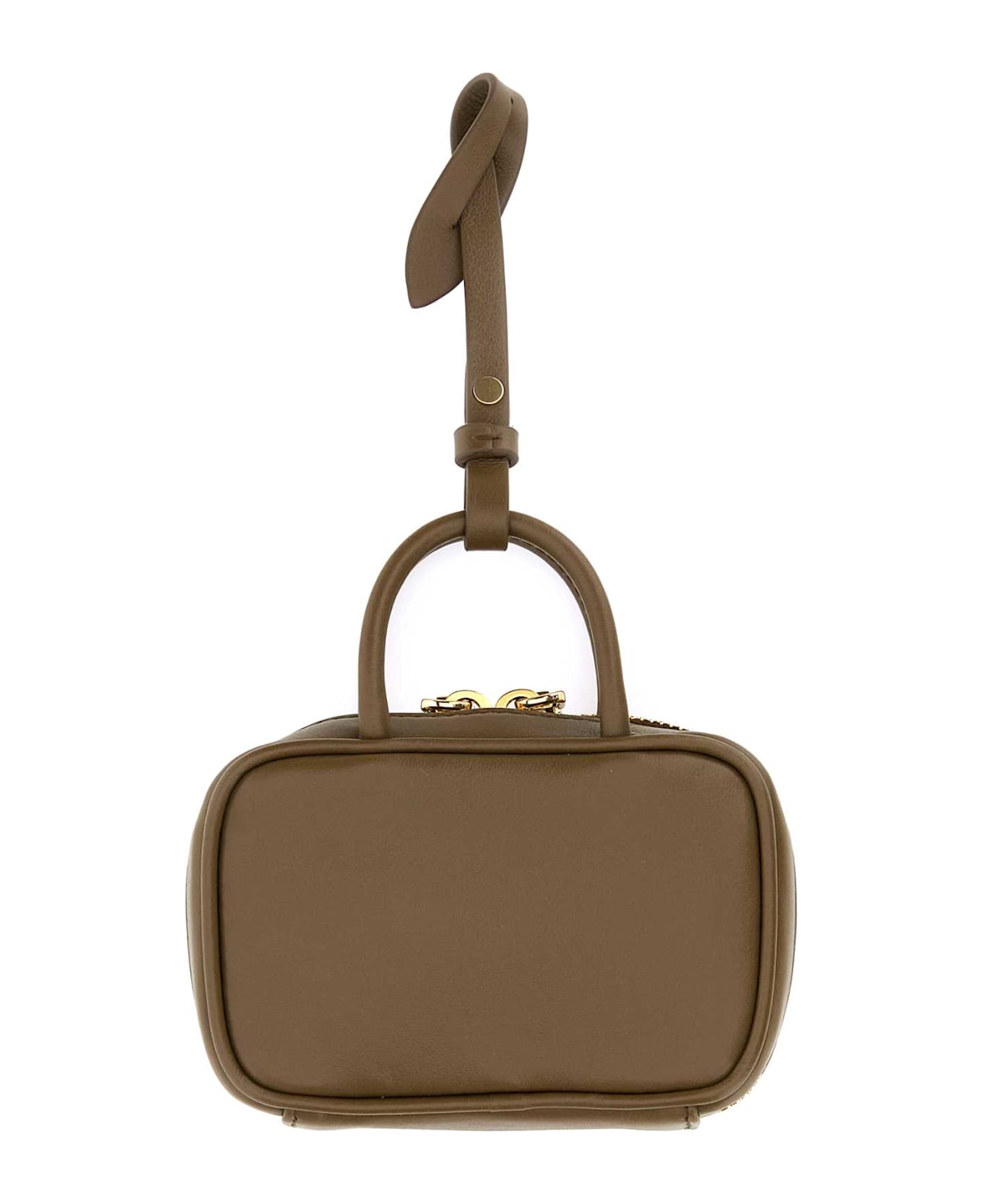 Miu Miu Mud Leather Beau Keyring Necessaire - TUNDRA キーリング