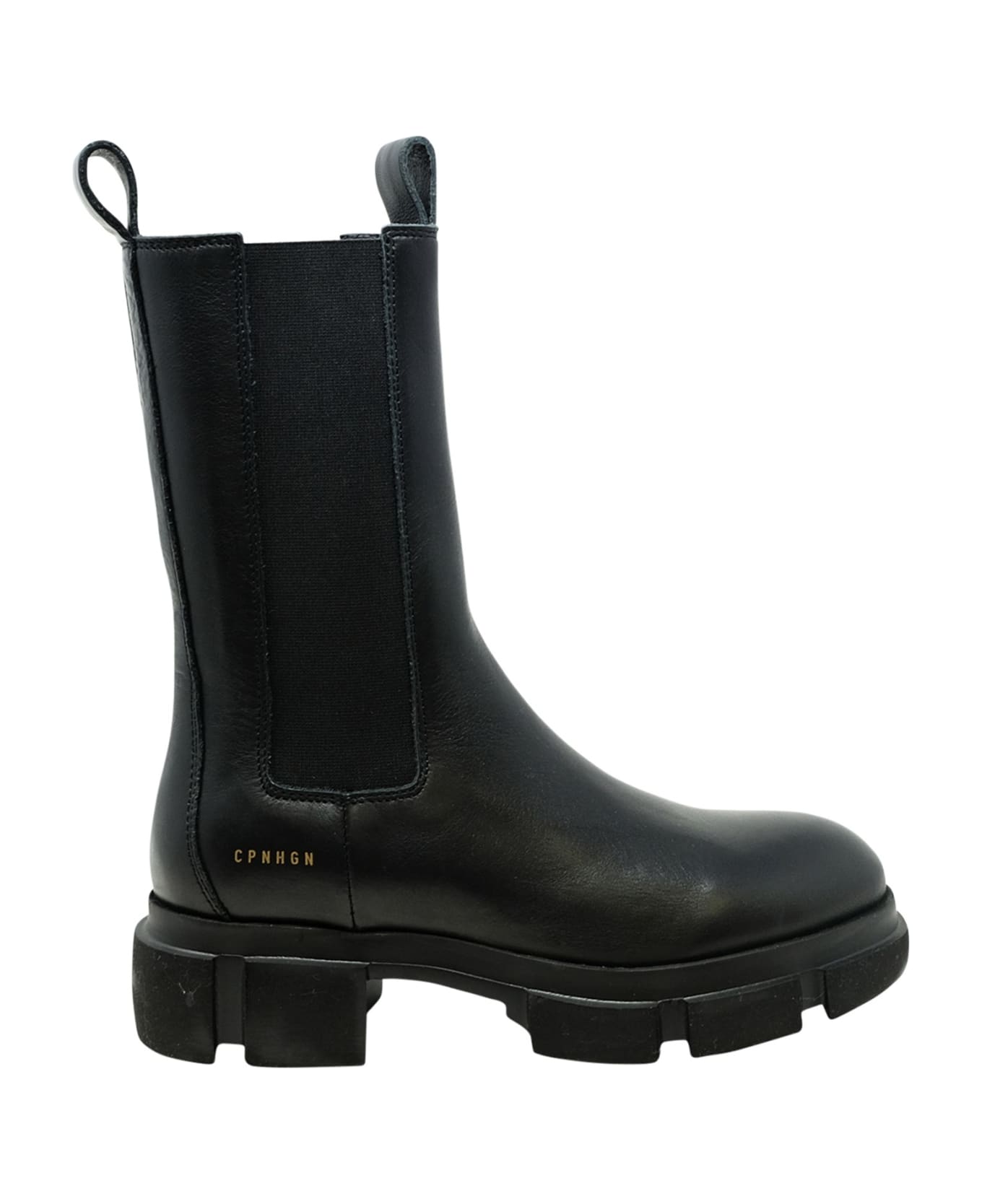 Copenhagen Black Leather Boots - BLACK