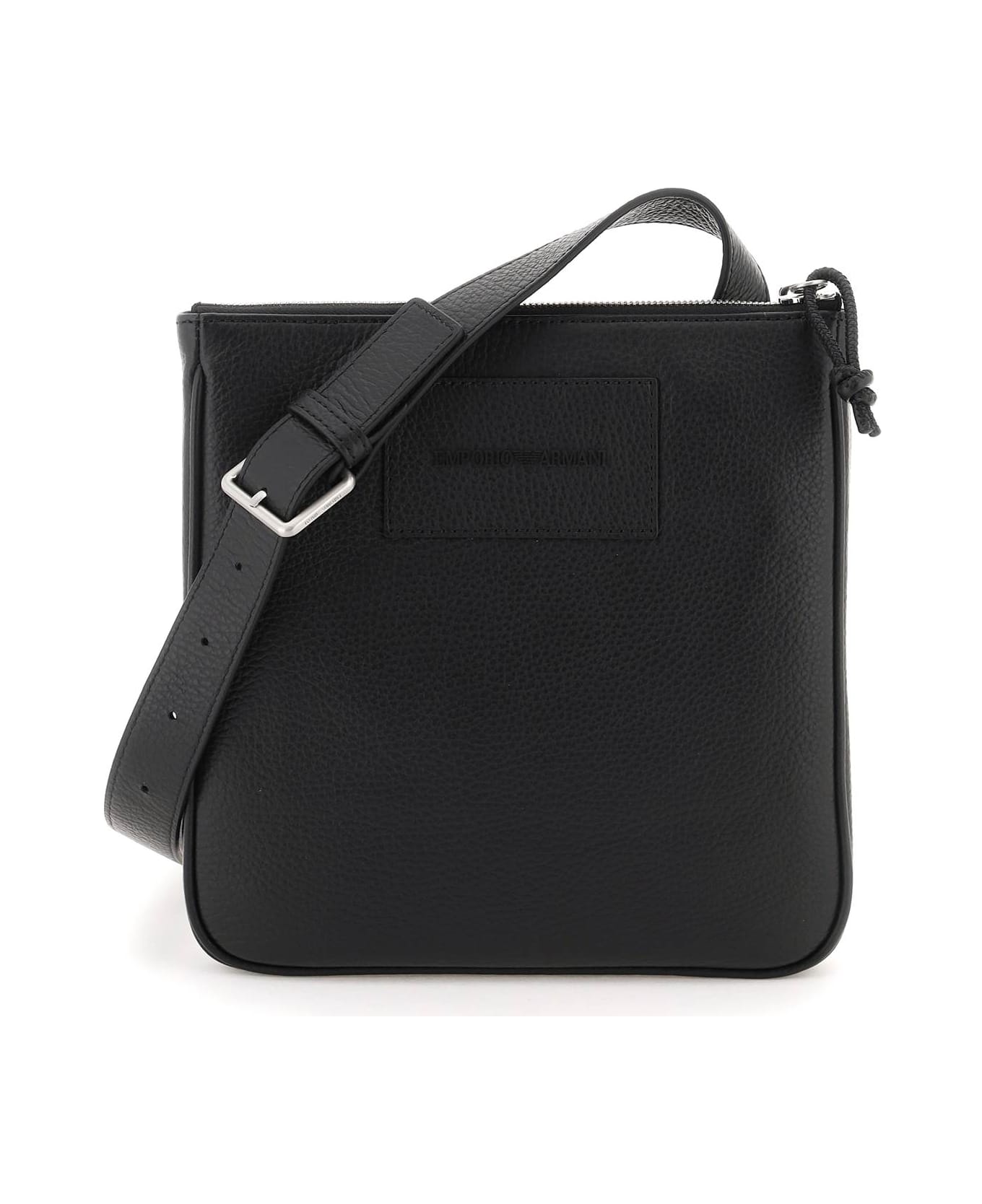 Emporio Armani Leather Crossbody Bag - Nero