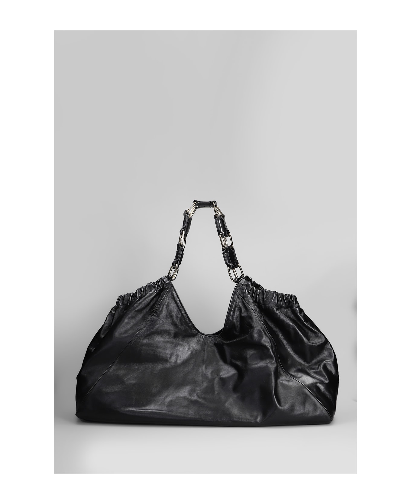 Anine Bing Kate Tote In Black Leather - black