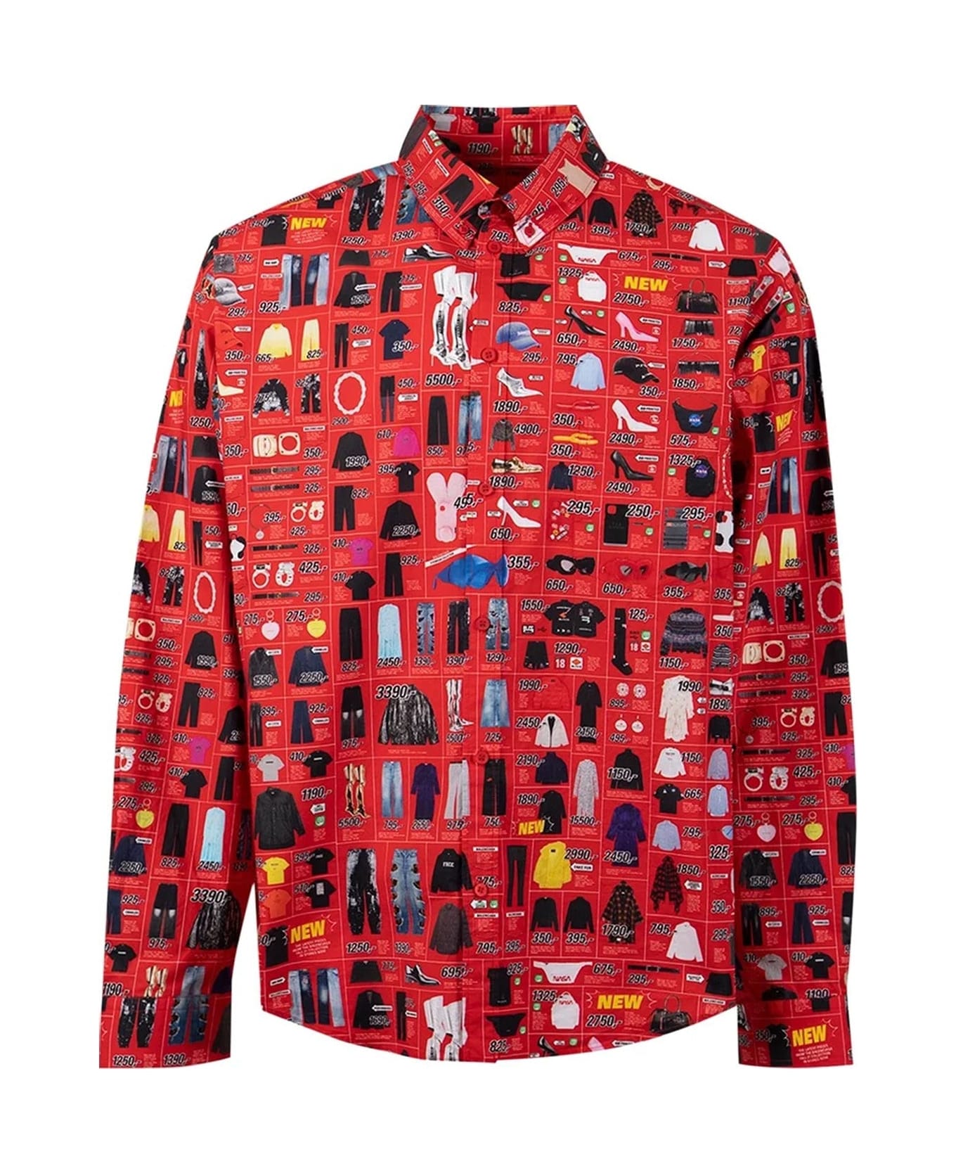 Balenciaga Printed Shirt - Red シャツ