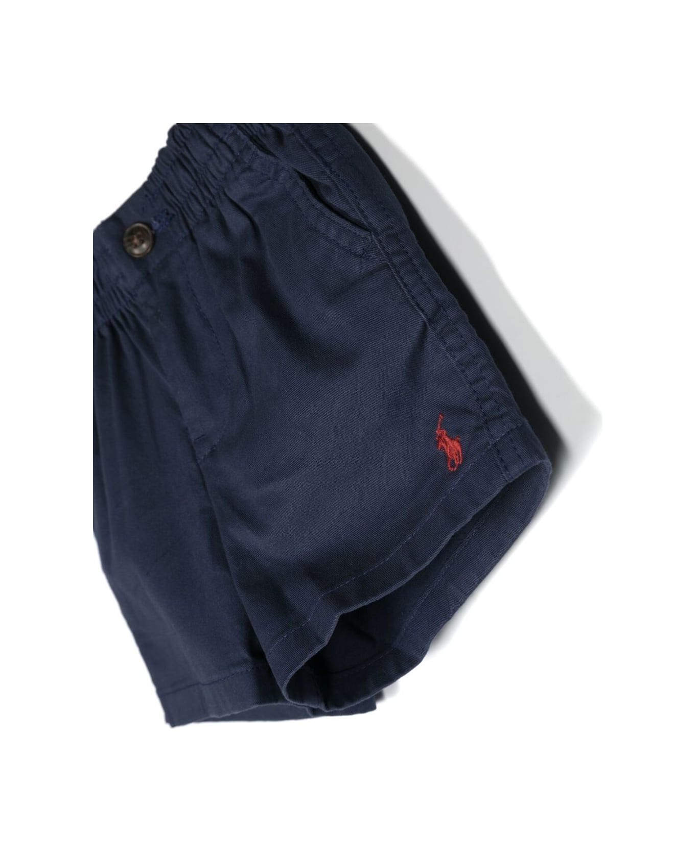 Polo Ralph Lauren Blue Shorts With Elastic Waistband And Pony Embroidery In Stretch Cotton Baby - Blu ボトムス