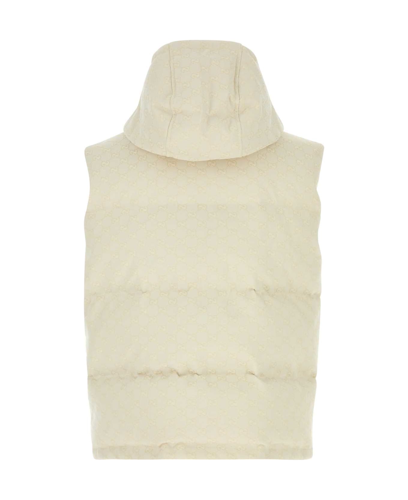 Gucci Ivory Cotton Blend Down Jacket - MEDIUMCREAM