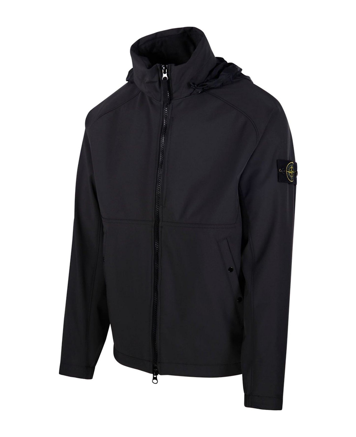 Stone Island High-neck Zipped Jacket - Antracite