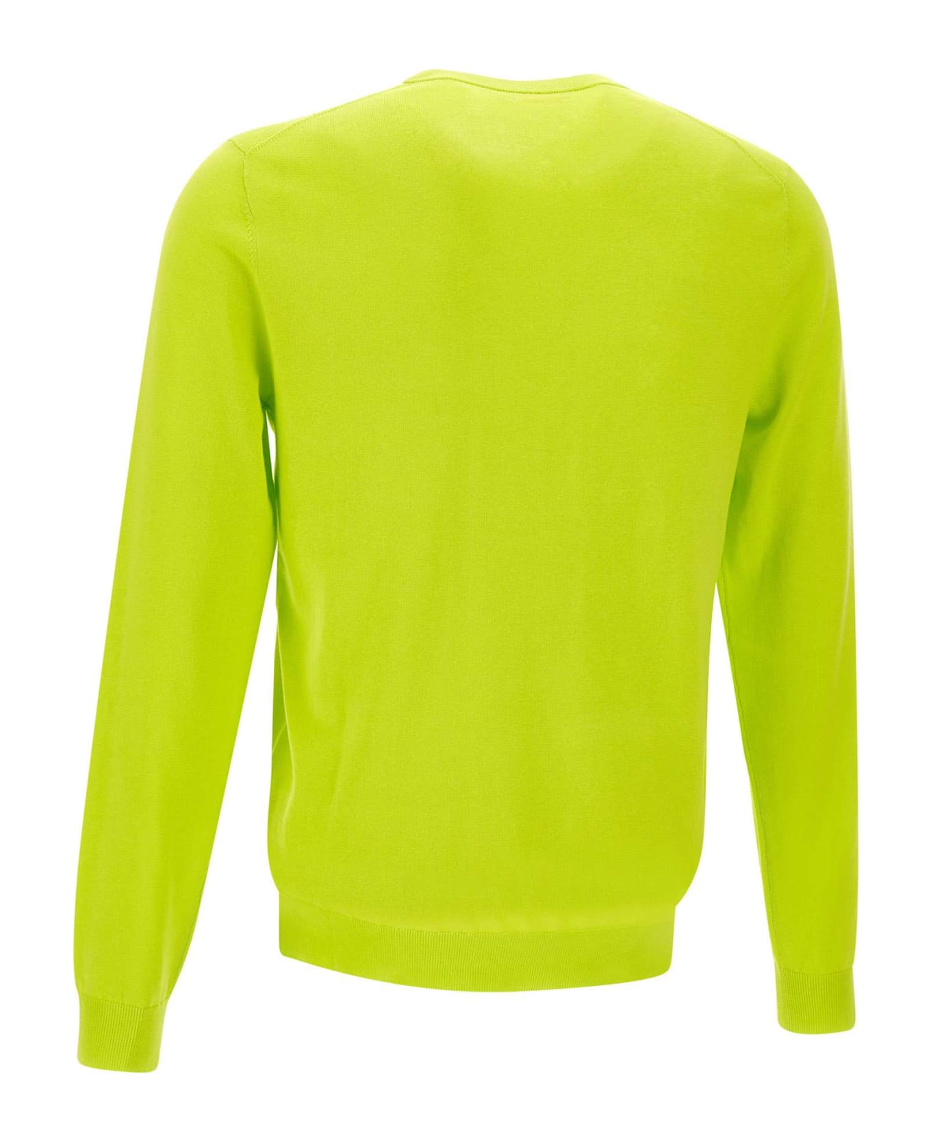Sun 68 "solid" Cotton Sweater - GREEN