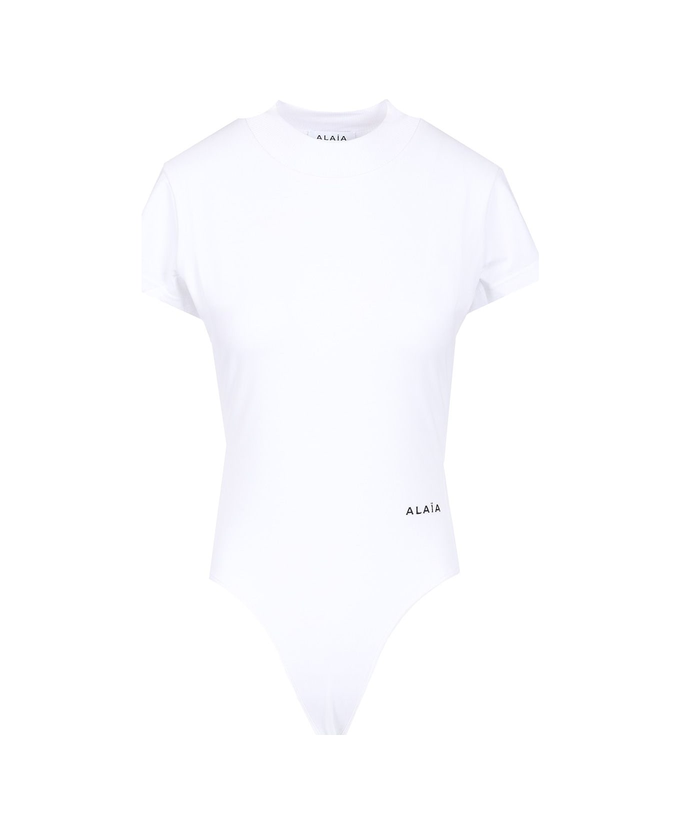Alaia Short Sleeves Bodysuit - White