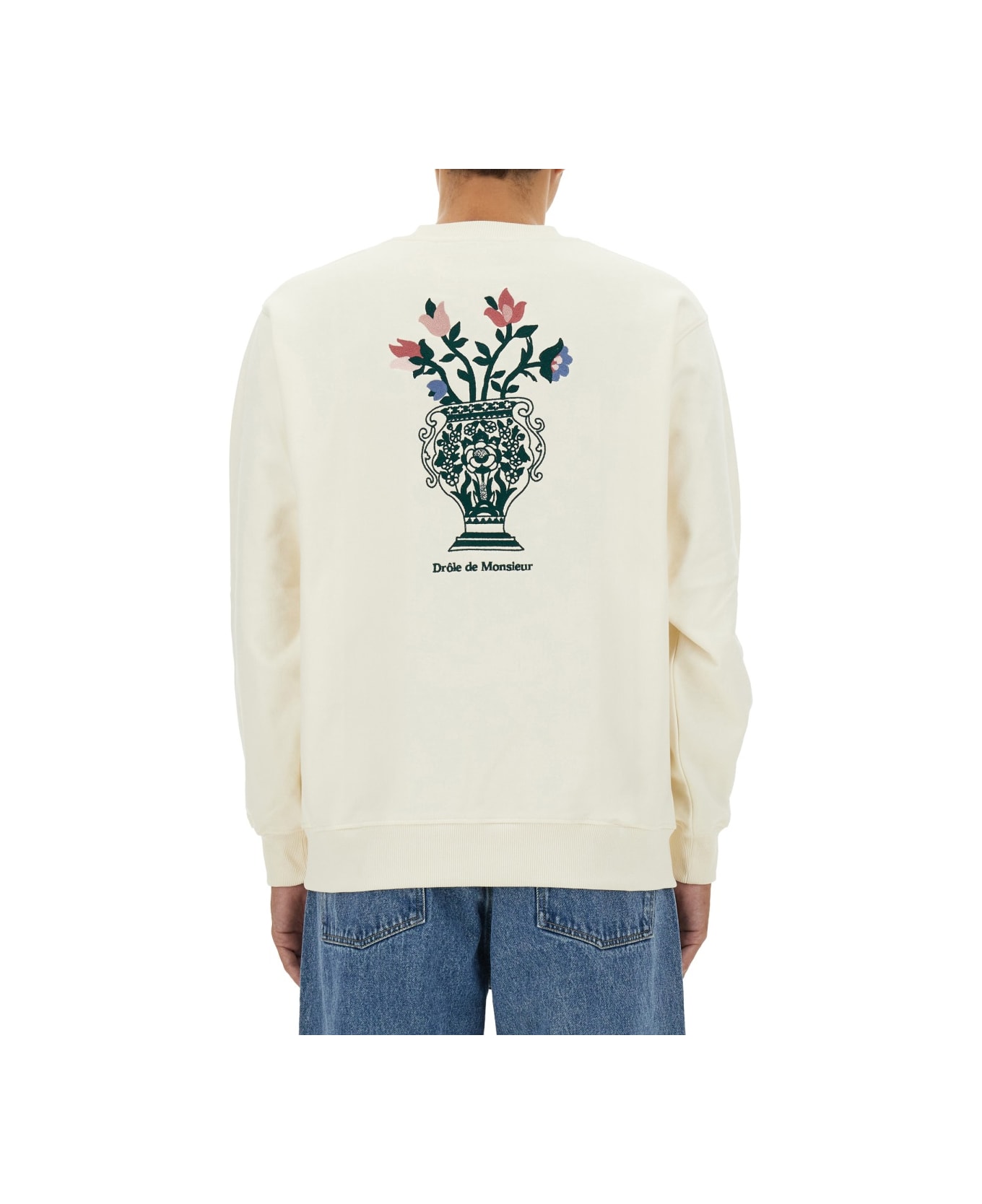 Drôle de Monsieur Sweatshirt With Logo - BEIGE