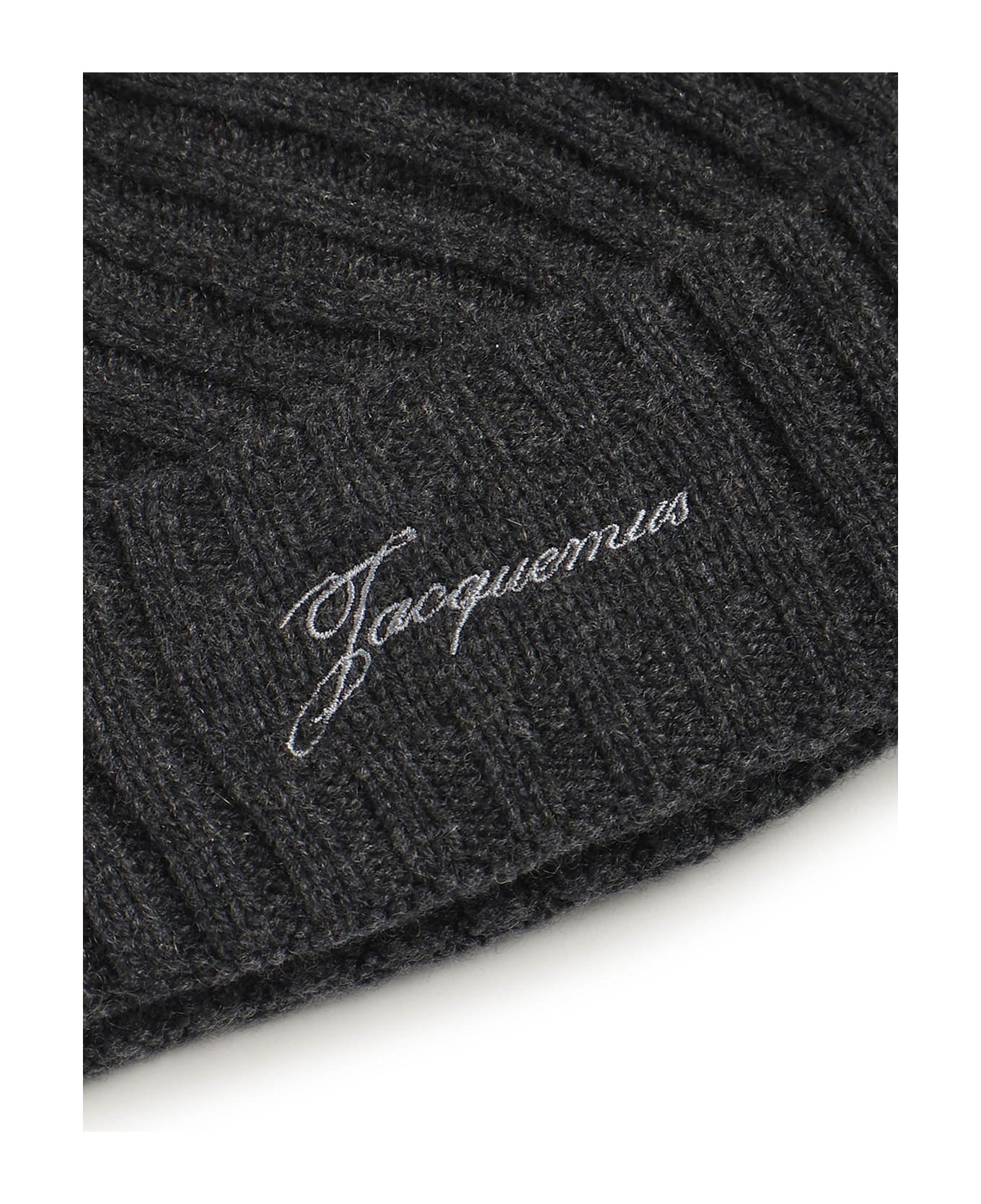 Jacquemus "le Bonnet Tourni" Cashmere And Wool Beanie - Grey