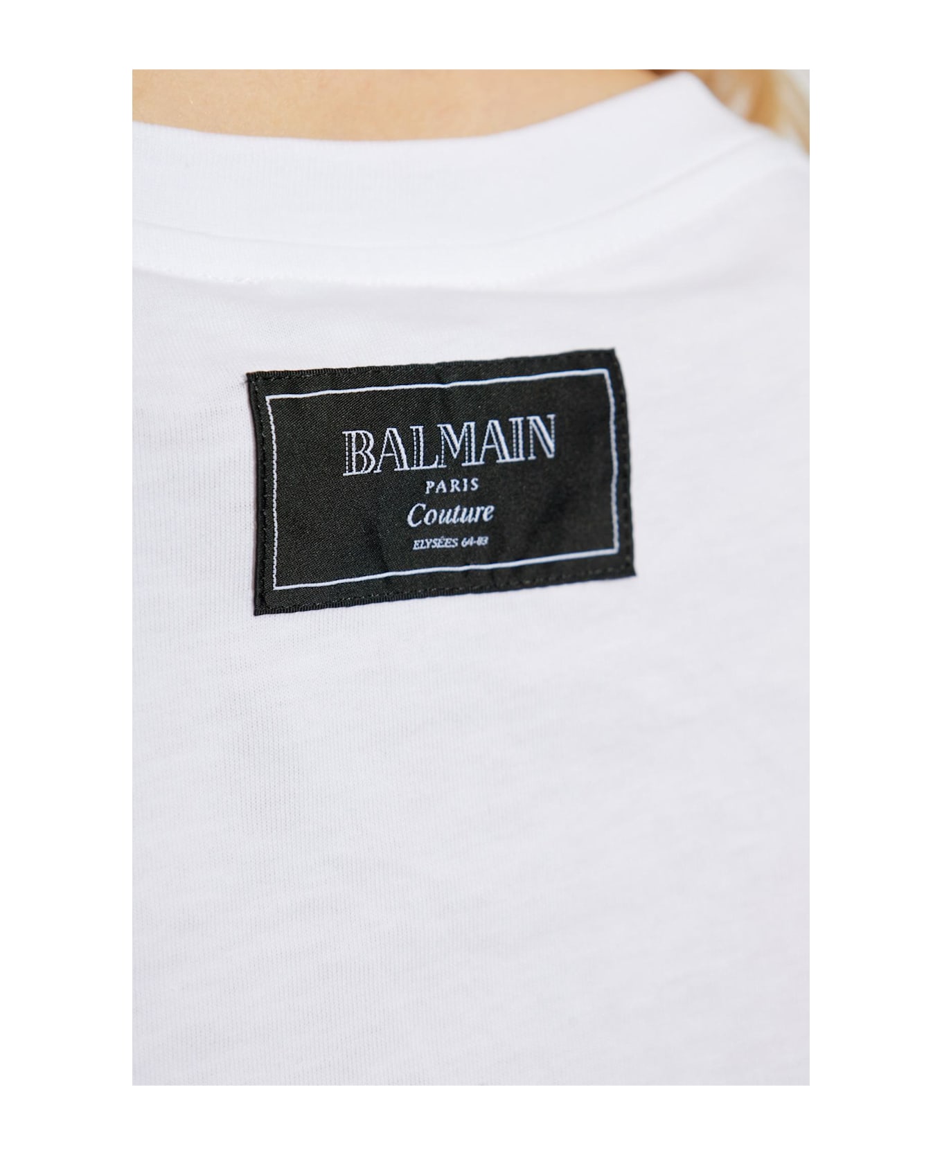 Balmain Printed T-shirt - Gab White Black