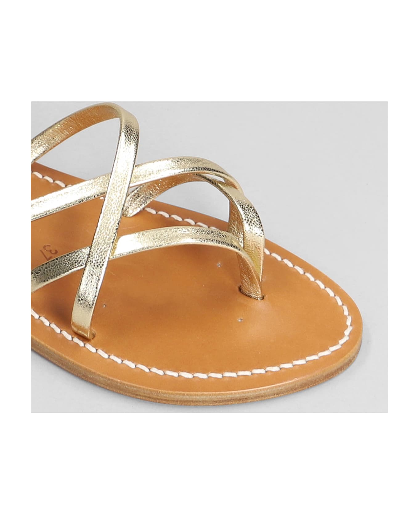 K.Jacques Zenobie F Flats In Gold Leather - gold