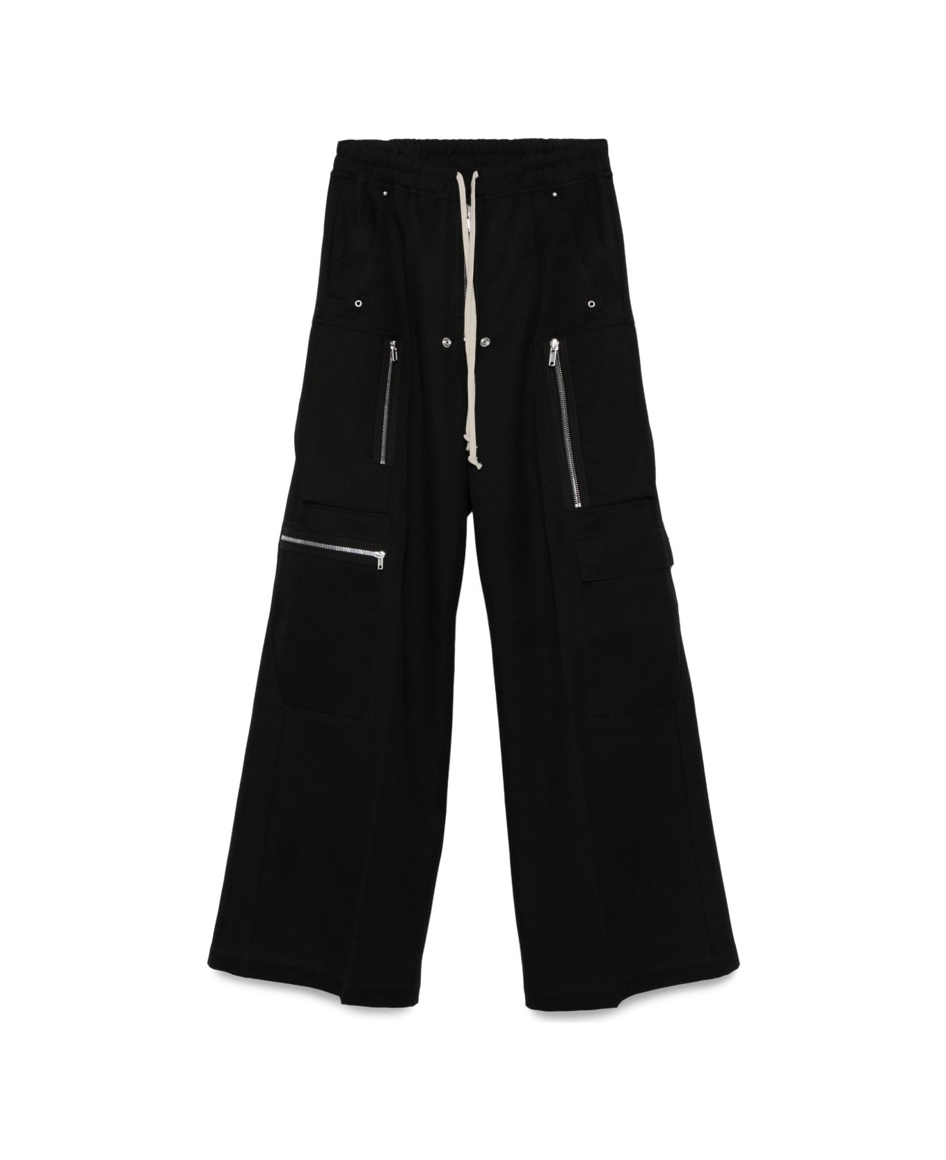 Rick Owens Wool Cargo Trousers - Black