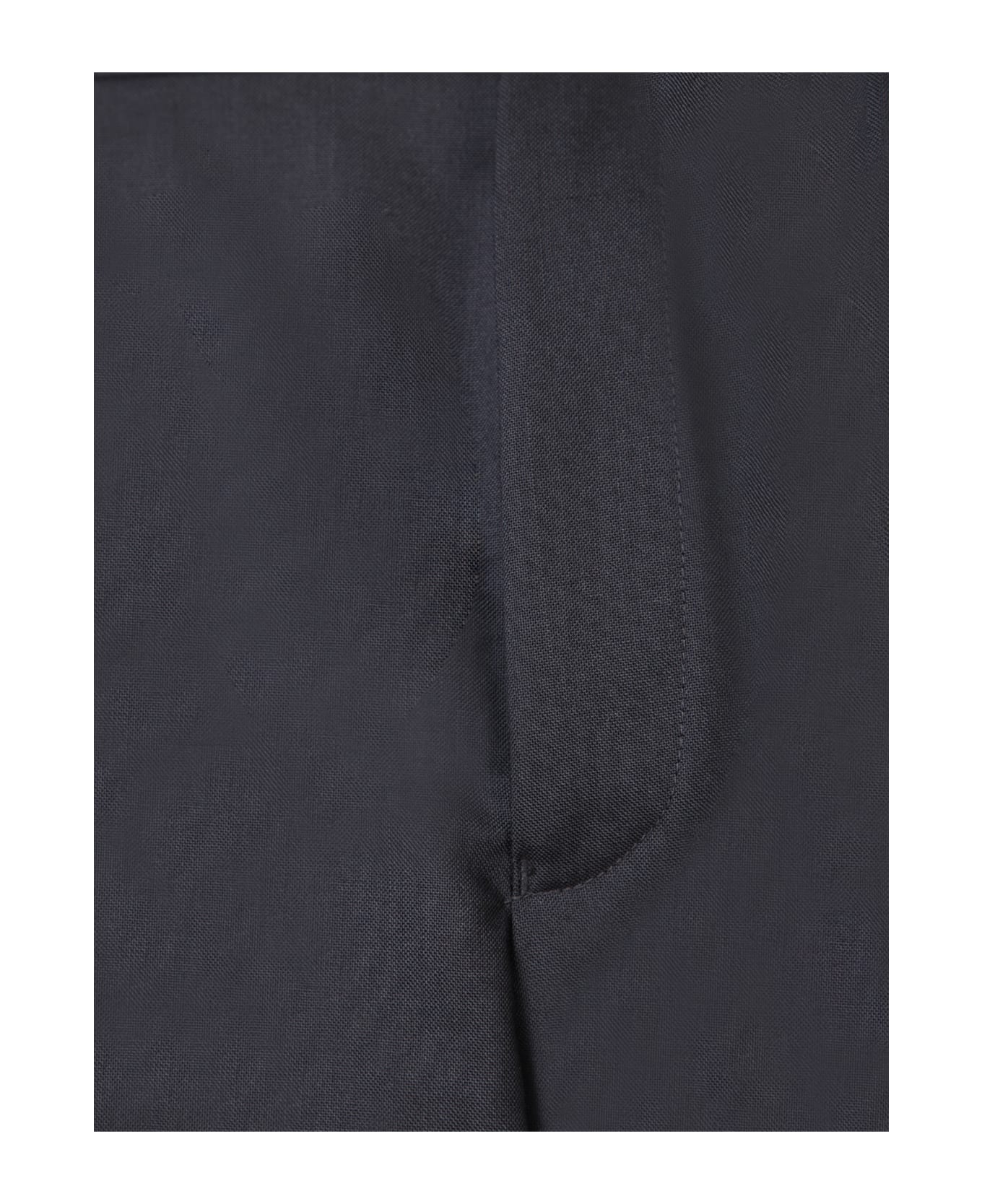 Emporio Armani Tropical Black Trousers - Black