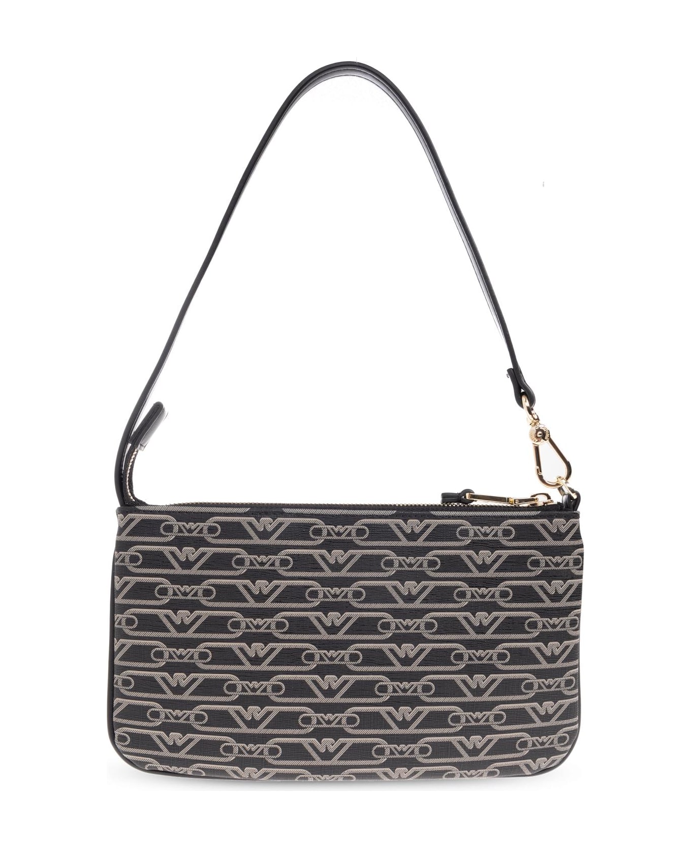 Emporio Armani Shoulder Bag With Monogram - BLACK/NEUTRALS
