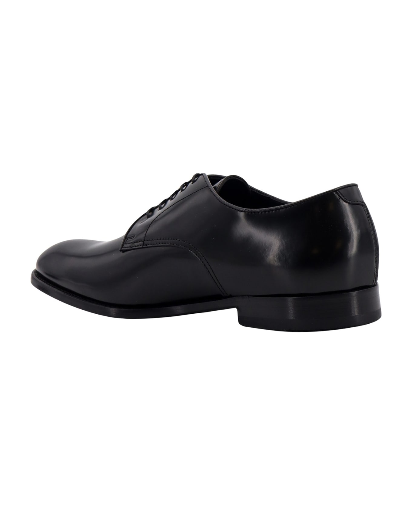 Doucal's Horse Lace-up Shoe - Black ローファー＆デッキシューズ