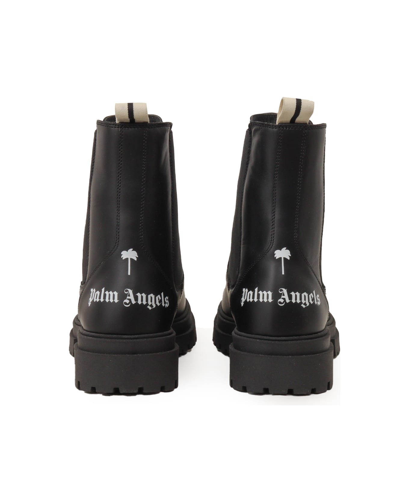 Palm Angels Pa Chelsea Boot Black White - BLACK