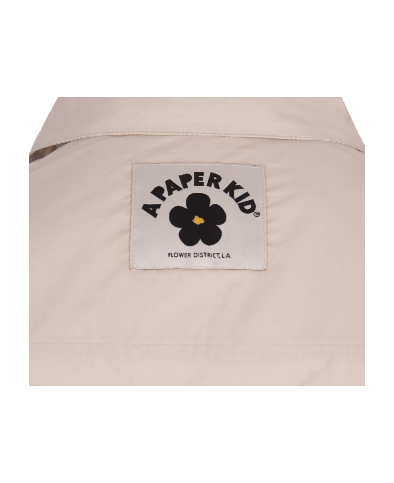 A Paper Kid Sand Short Shirt With Logo - Brown