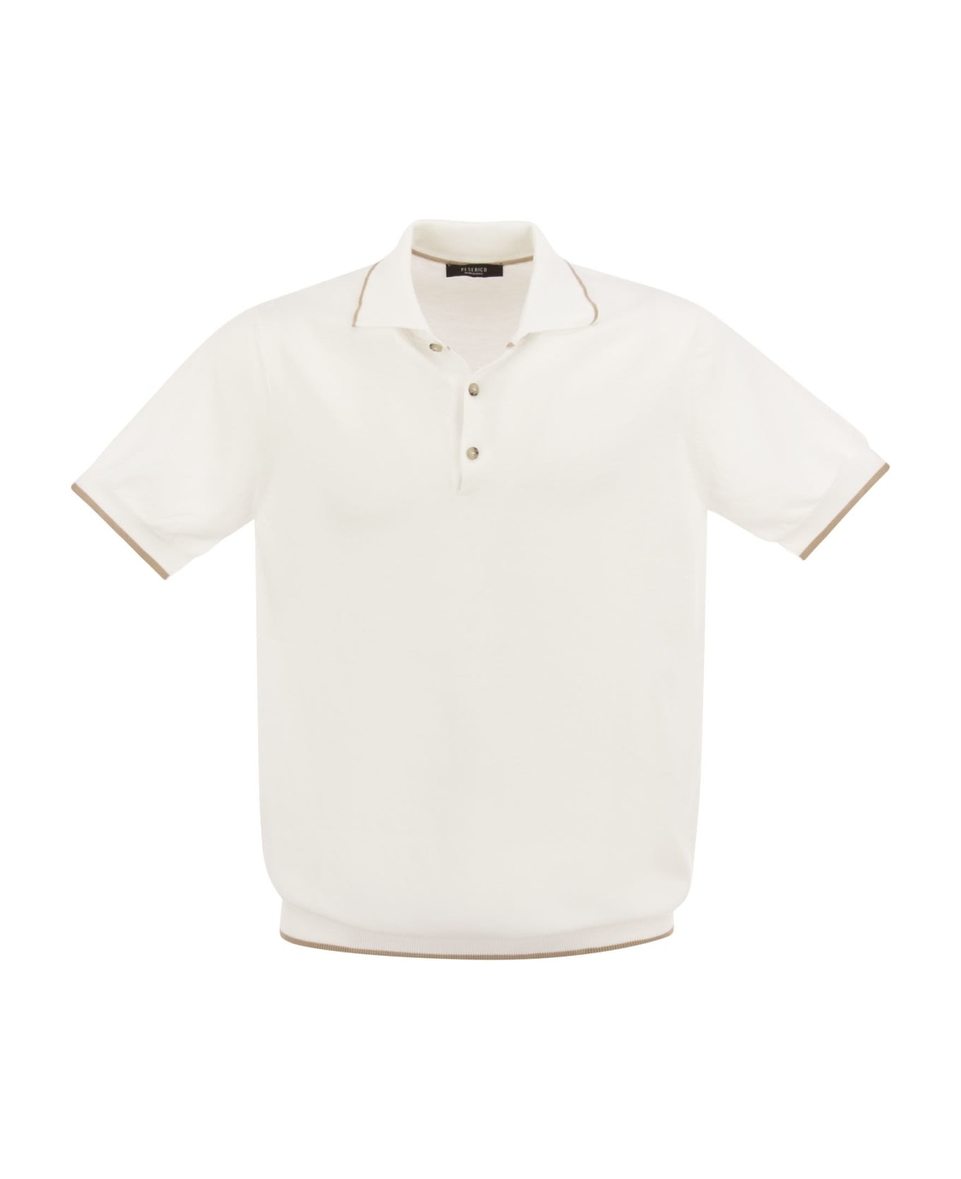 Peserico Cotton Polo Shirt - White