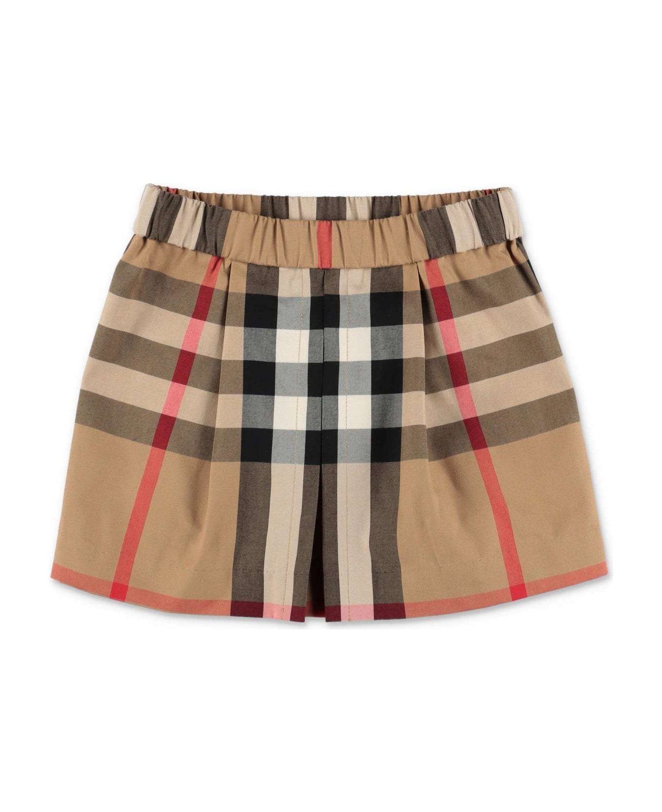 Burberry Checked Elastic Waist Skirt - Archive beige ip chk ボトムス