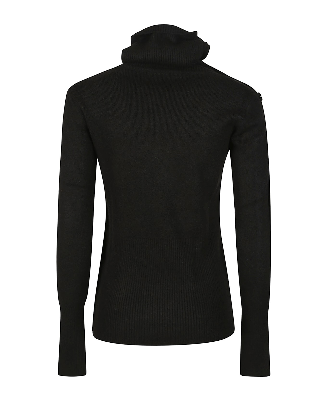 Patrizia Pepe Chine` Turtle Neck Sweater - Nero