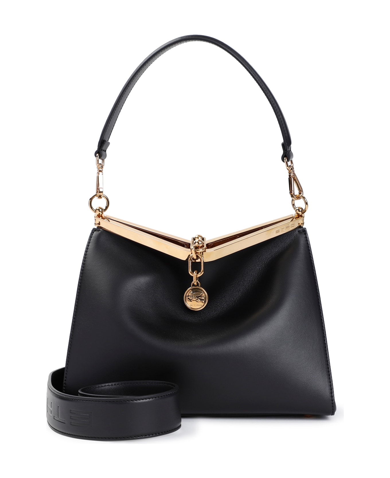 Etro Black Leather Bag - black