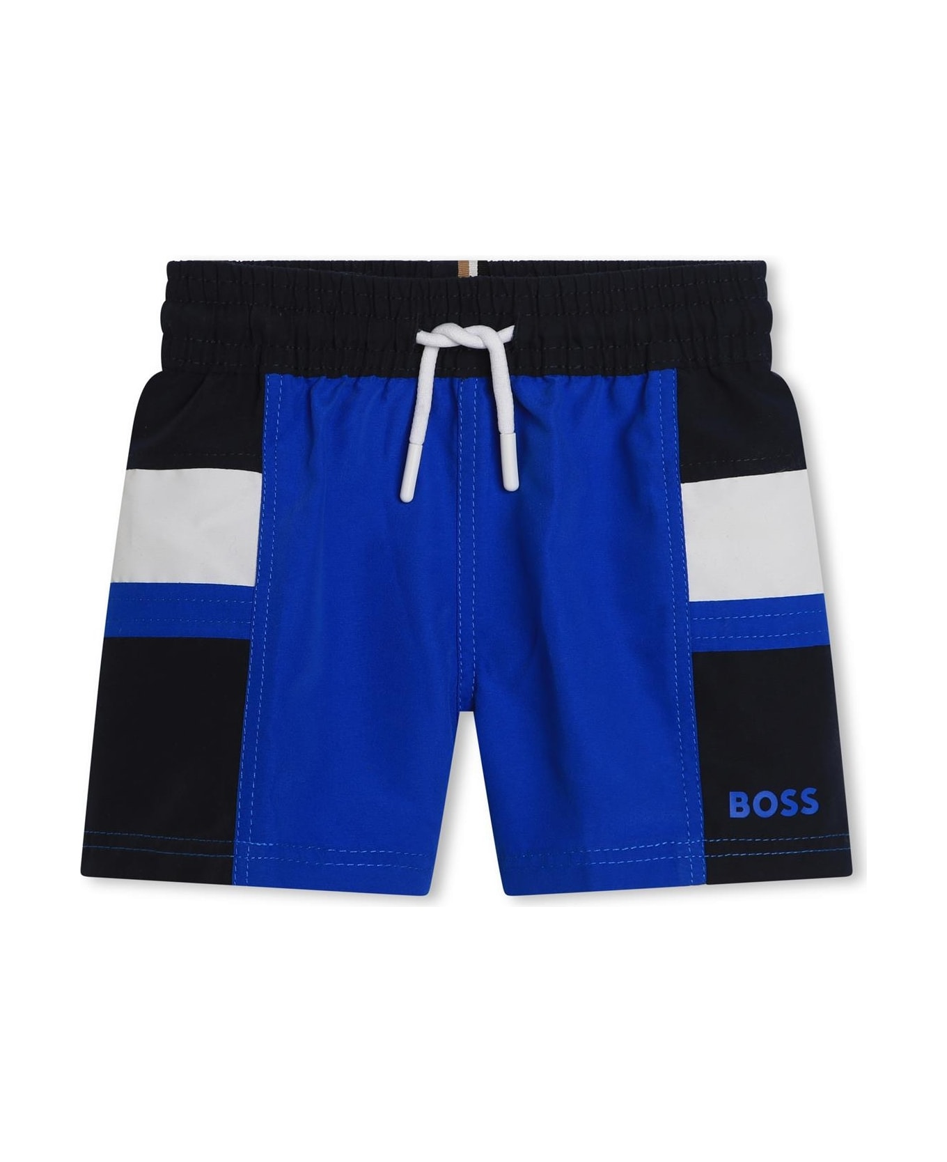 Hugo Boss Swimsuit With Color-block Design - Blue
