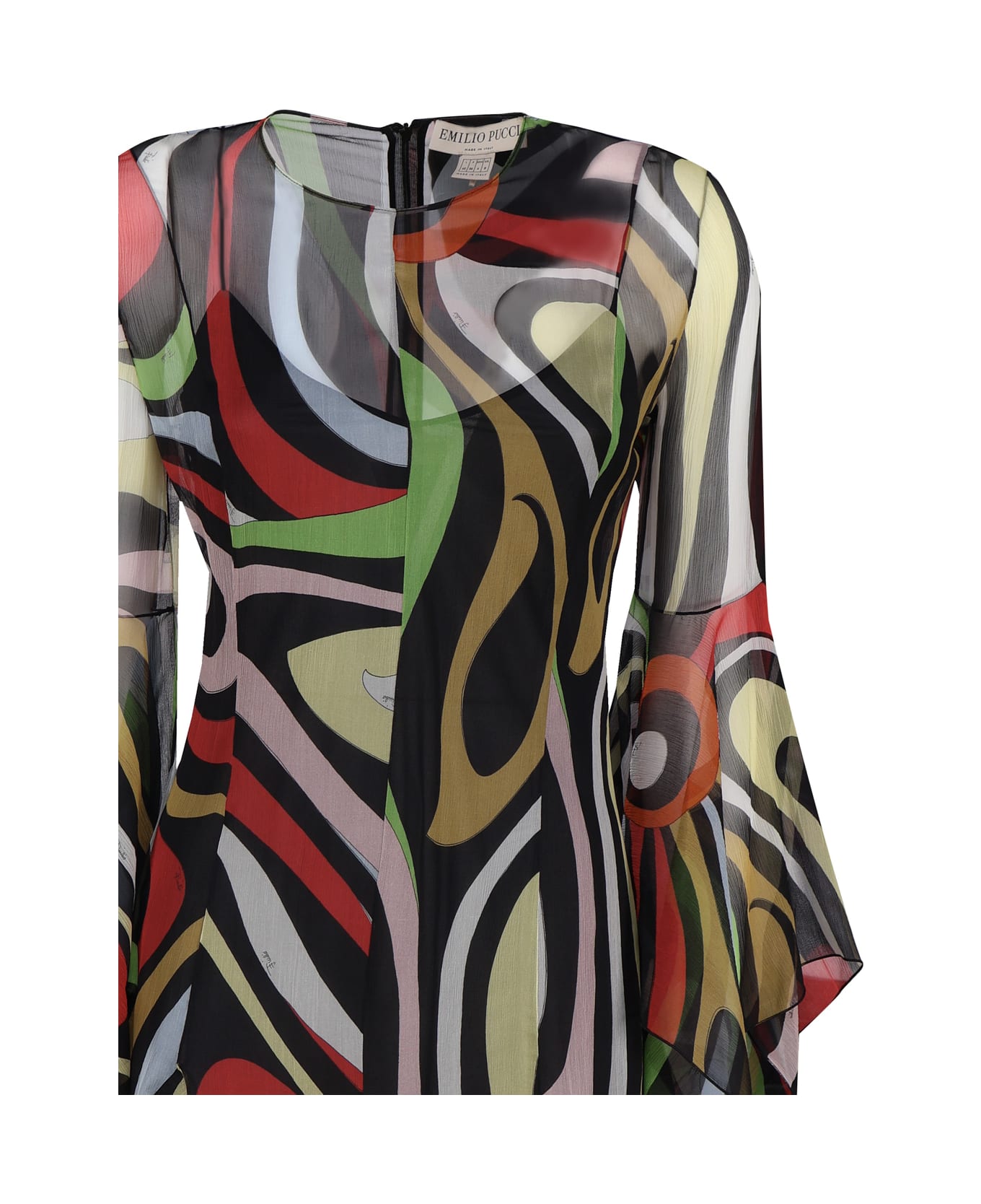 Pucci Silk Dress With Marble Print - Multicolor ワンピース＆ドレス