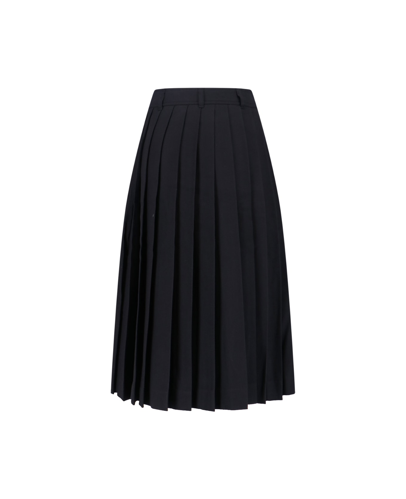 Dunst Wool Blend Midi Skirt - Black  