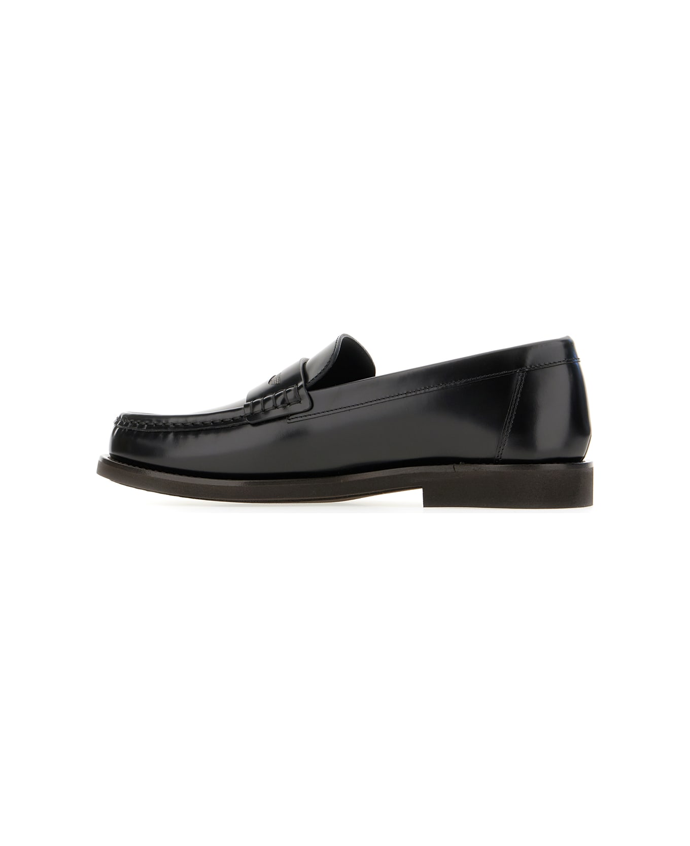 Brunello Cucinelli Black Leather Loafers - BLACK