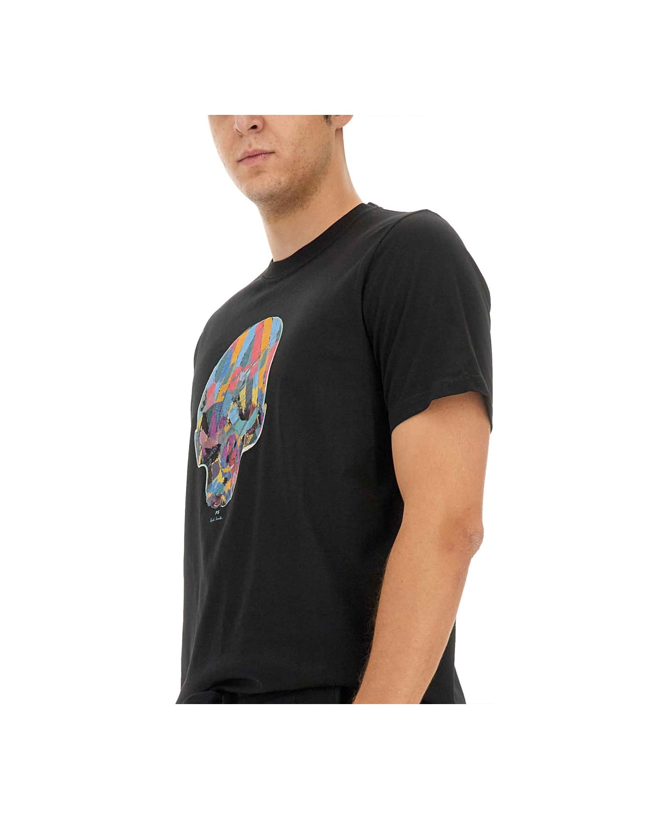 PS by Paul Smith Skull T-shirt - BLACK