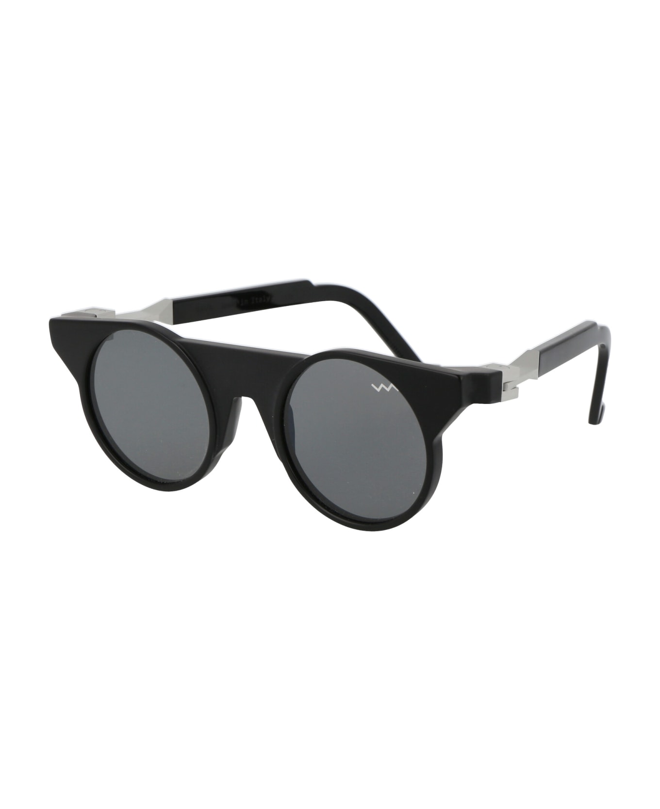 VAVA Bl0013 Sunglasses - BLACK SILVER LEX HINGES BLACK LENSES EURO