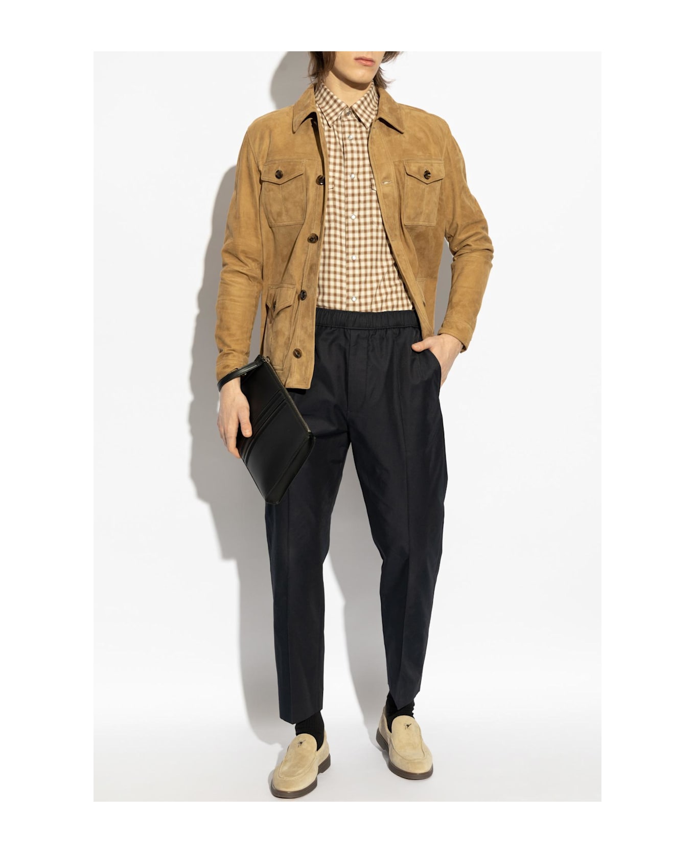Tom Ford Shirt With Pockets - Brown