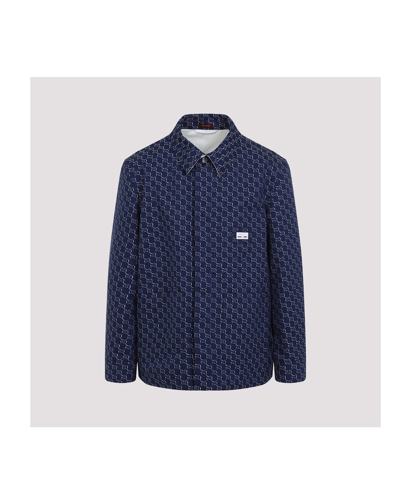 Gucci Gg Logo Shirt - Blue White