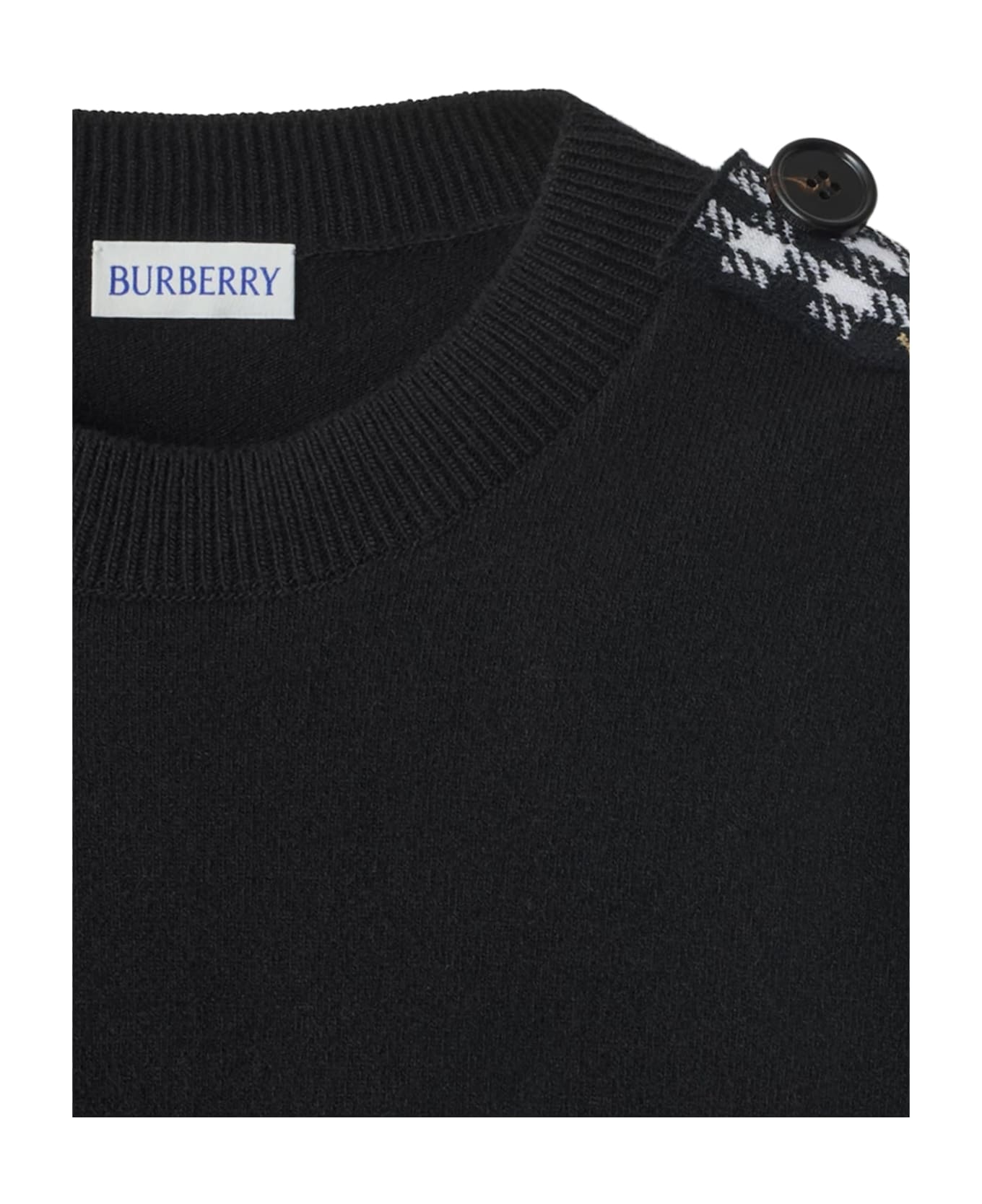 Burberry Wool And Cashmere Sweater - Black