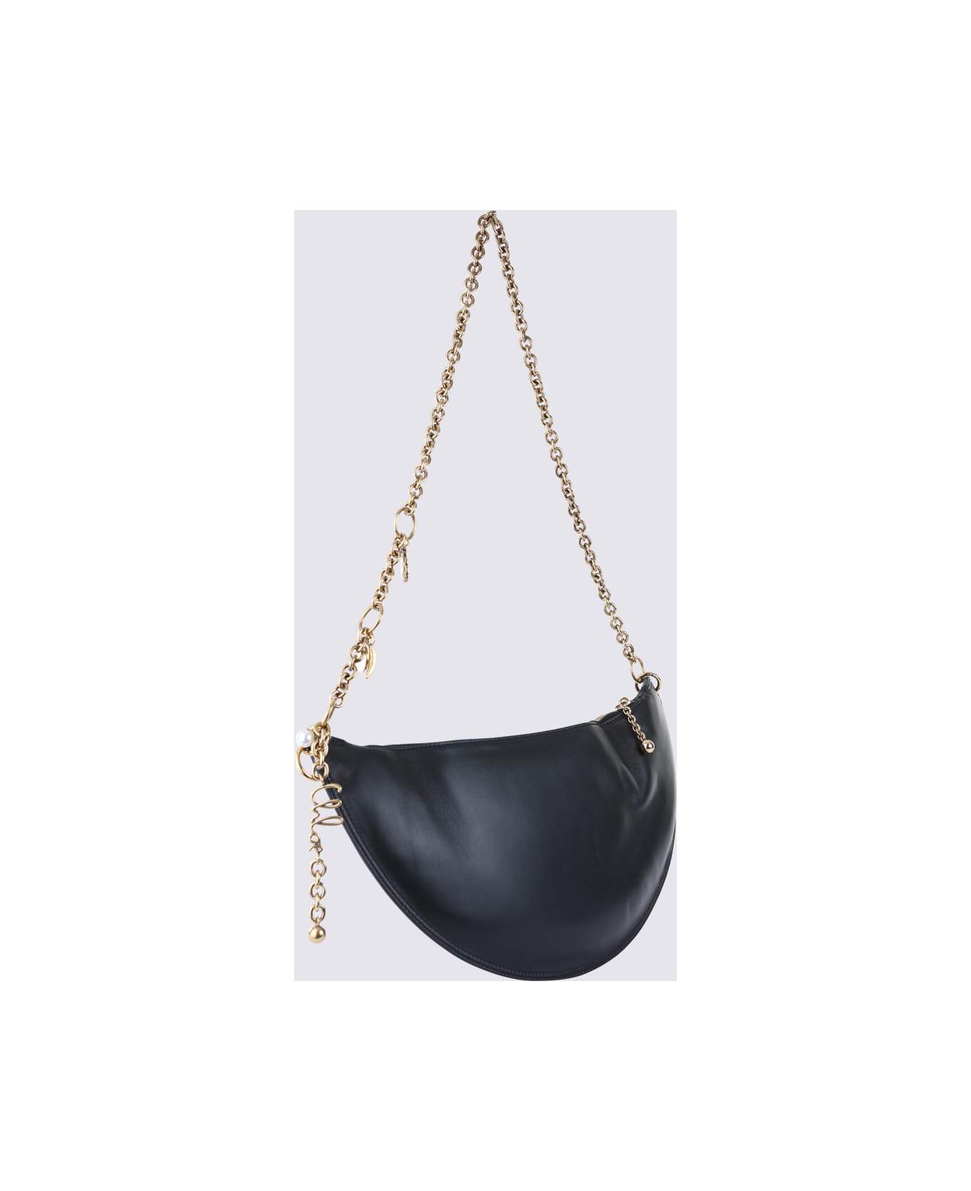 Chloé Black Leather Icons Shoulder Bag - Black