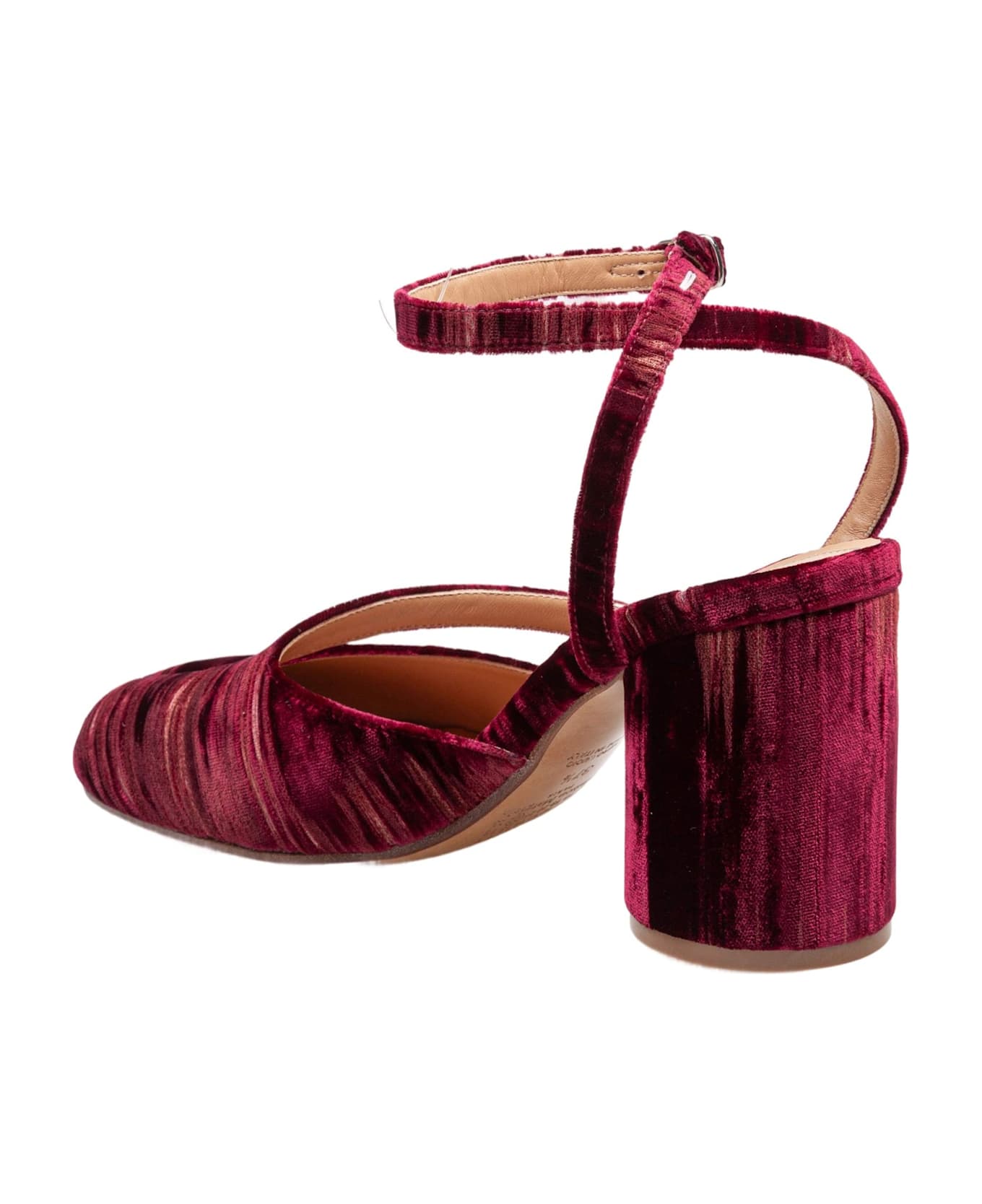Maison Margiela Chenille Tabi Sandal, Burgundy - BORDEAUX